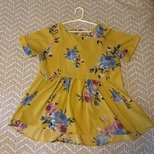 Floral peplum top